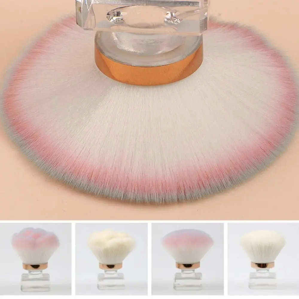 Roosvorm Poeder Blusher Borstel Cosmetische Gereedschappen Stofdichte Nagelreinigingsborstel Imitatiewol Manicure Make-up Borstel Make-up