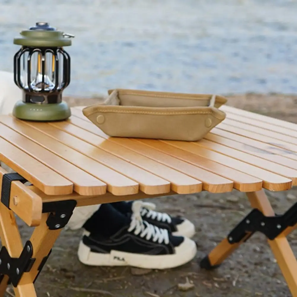 Tragbares, faltbares Camping-Aufbewahrungstablett, quadratisches Desktop-Organizer-Tablett für den Außenbereich, multifunktionale Aufbewahrungsbox für Schlüssel und kleine Gegenstände – Detail 9