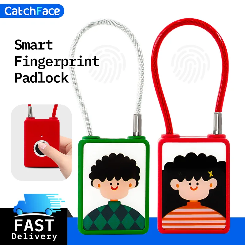 Fingerprint Padlock Smart Lock Keyless Children\'s padlock Luggage/Backpack Cabinet lock