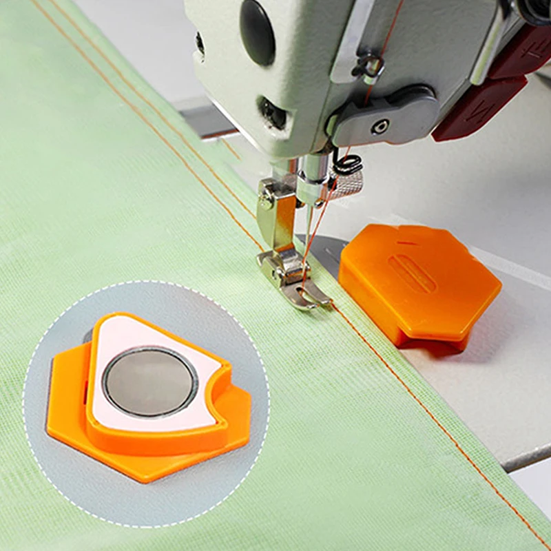 Magnetic Seam Guide Multifunctional Anti-Slip Grip Hem Guide Ruler Seam Guide Sewing Ruler Gauge Supplies For Sewing Machine