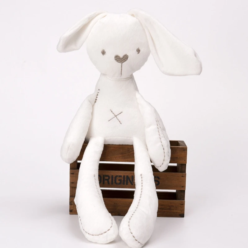 Jouet lapin apaisant en coton naturel, poupée pour bébé, Animal en peluche, ami Photo P D5QA