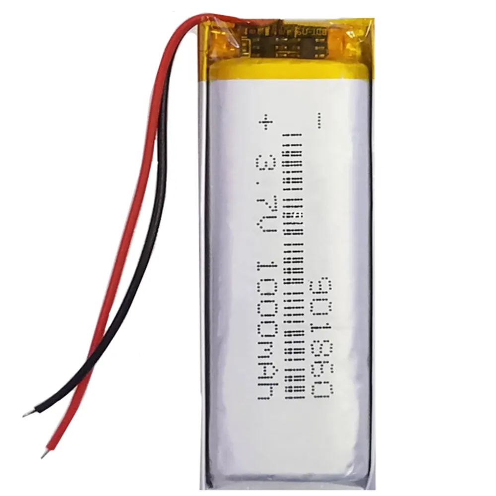 1-10PCS 3.7V 1000mAh Rechargeable Polymer Li Lithium LiPo Battery Cell 901860 For Car Camera DVR DVC GPS E-Book Driving Recorder