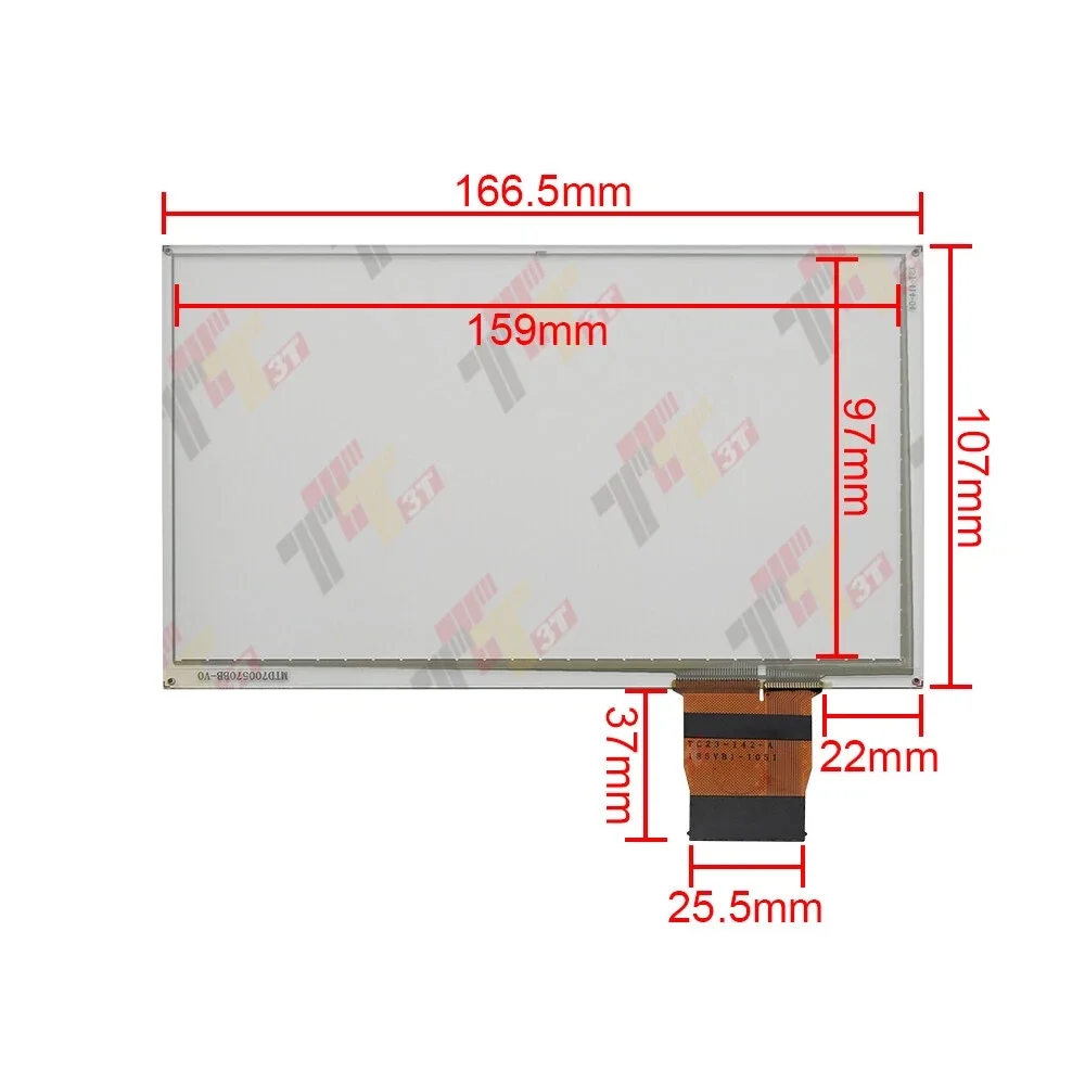 7-Zoll-Touchscreen-Digitizer für das Dashboard des Toyota Aygo und Citroen C1 Navi-Radioplayer – Detail 5