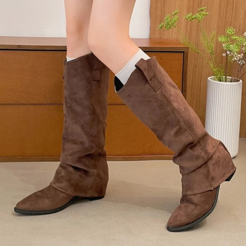 Vintage Fashion Style - Autumn Winter Vintage Thick Heel Woman