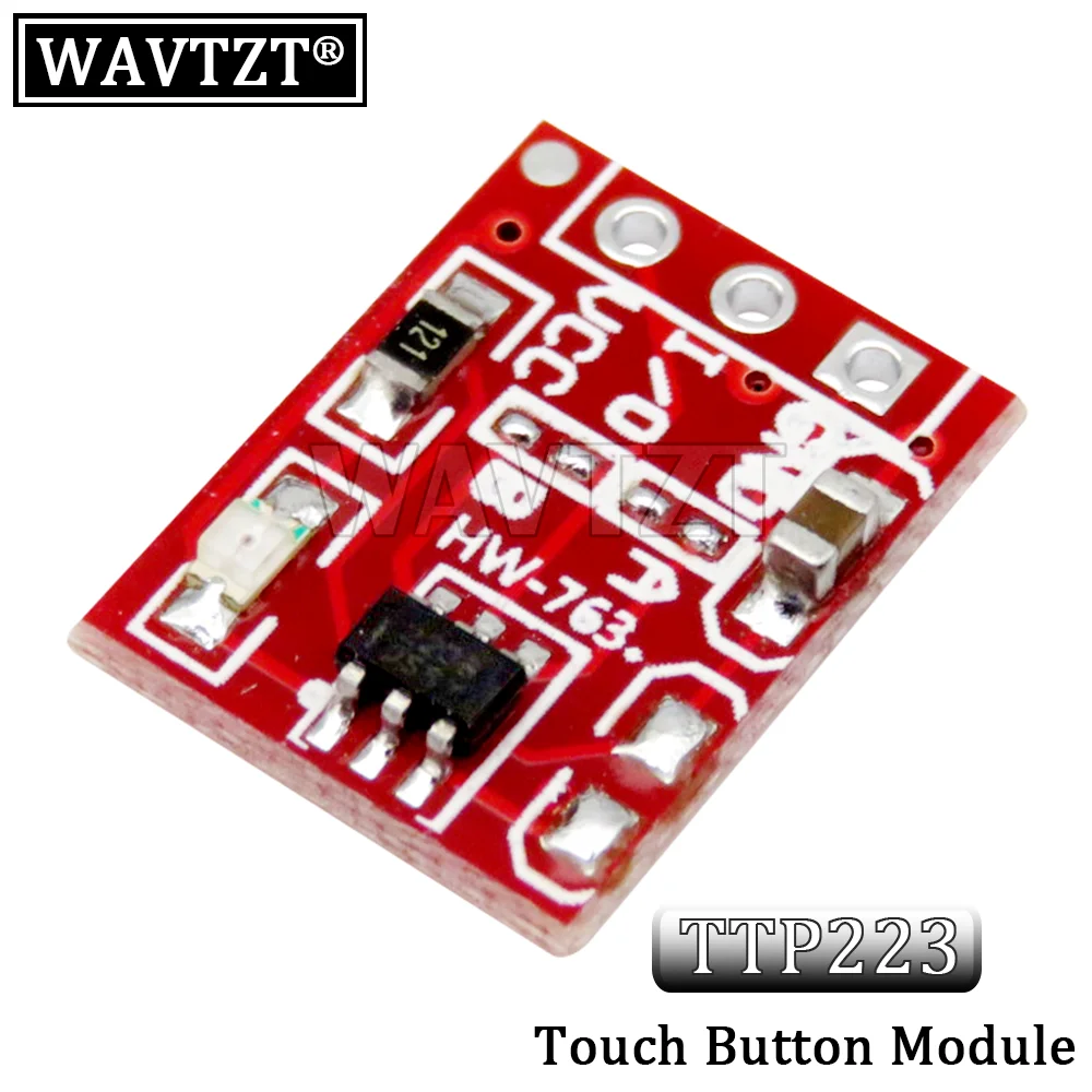 WAVTZT 10PCS/LOT TTP223 Touch Button Module Capacitor Type Single Channel Self Locking Touch Switch Sensor TTP223-BA6 SOP23-6