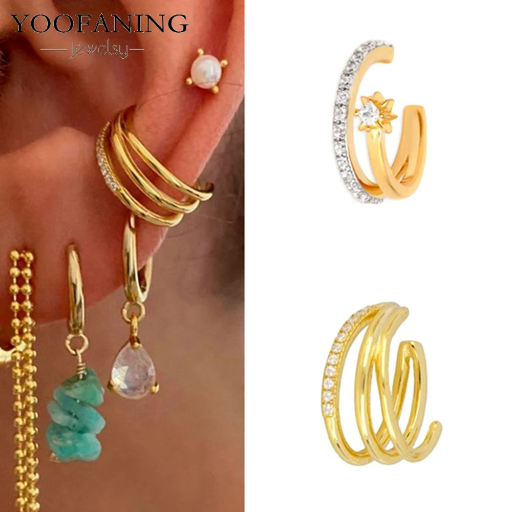 

1 шт. 2025 хит продаж, хит продаж, женские клипсы для ушей с кристаллами, ретро 24-каратное золото, нерегулярные элегантные серьги, изысканные ювелирные изделия, подарок для вечеринки