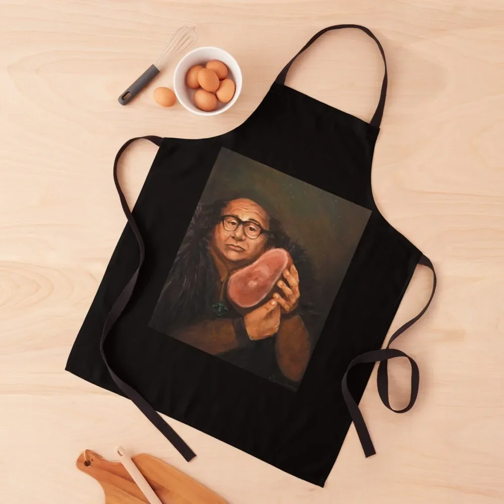 Danny Devito and his Beloved Ham Apron Salon Kitchens Men Apron