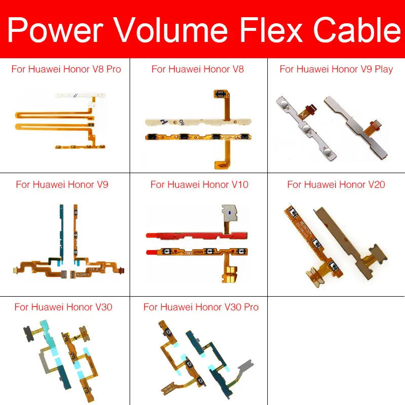 

Power & Volume Flex Cable For Huawei V8 Standard High Version V9 Play V10 V20 Power & Volume Switch Button Flex Ribbon Cable