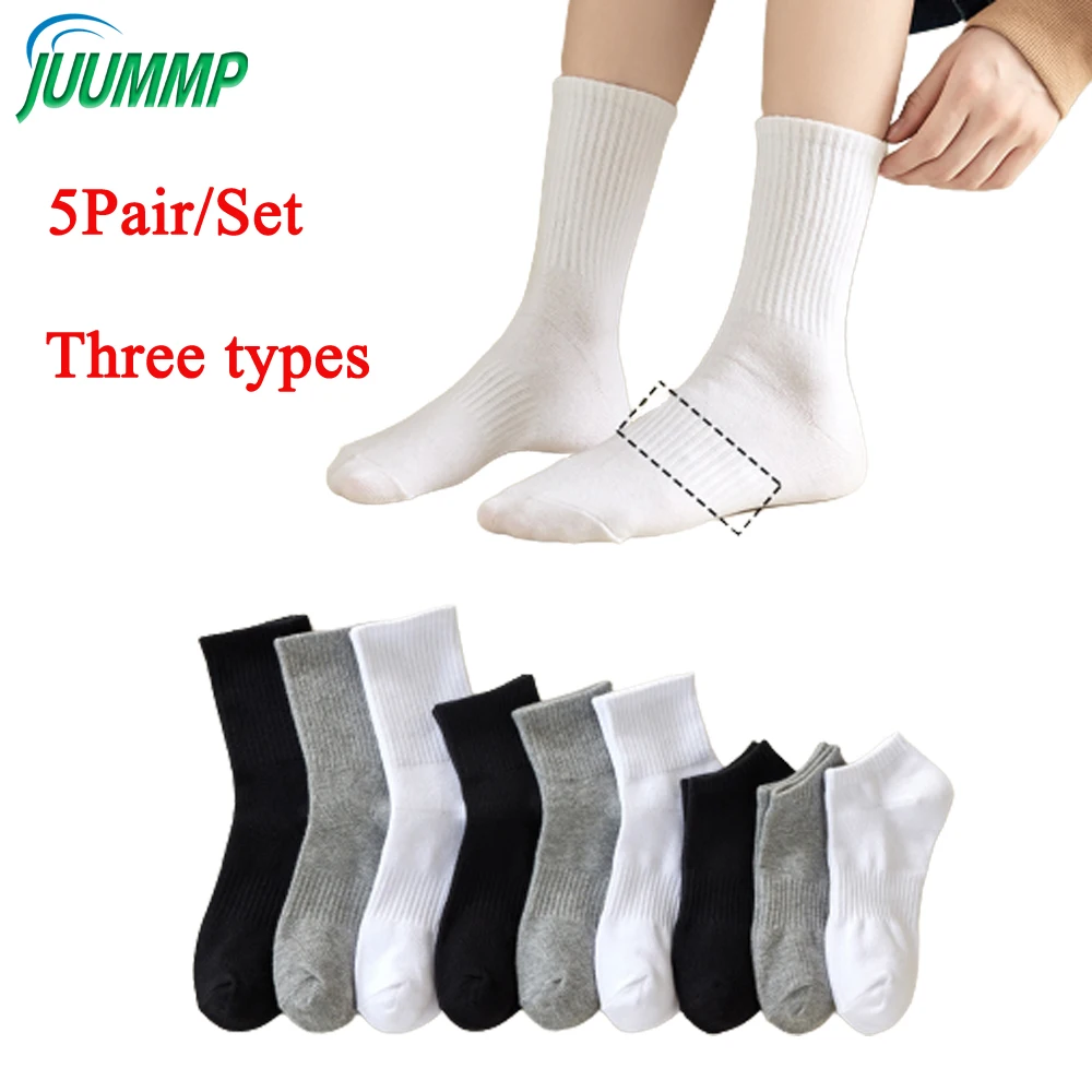 

5Pairs Running Athletic Cushioned Ankle Socks,Outdoor Athletic Crew Socks Compression Running Sports Socks for Men & Women