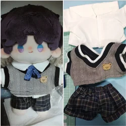 Love and Deepspace 20CM Doll Clothes Suit Chinese Style Tops T-shirt Coat Vest Pants Set Cotton Plush Toys Clothing Accessories