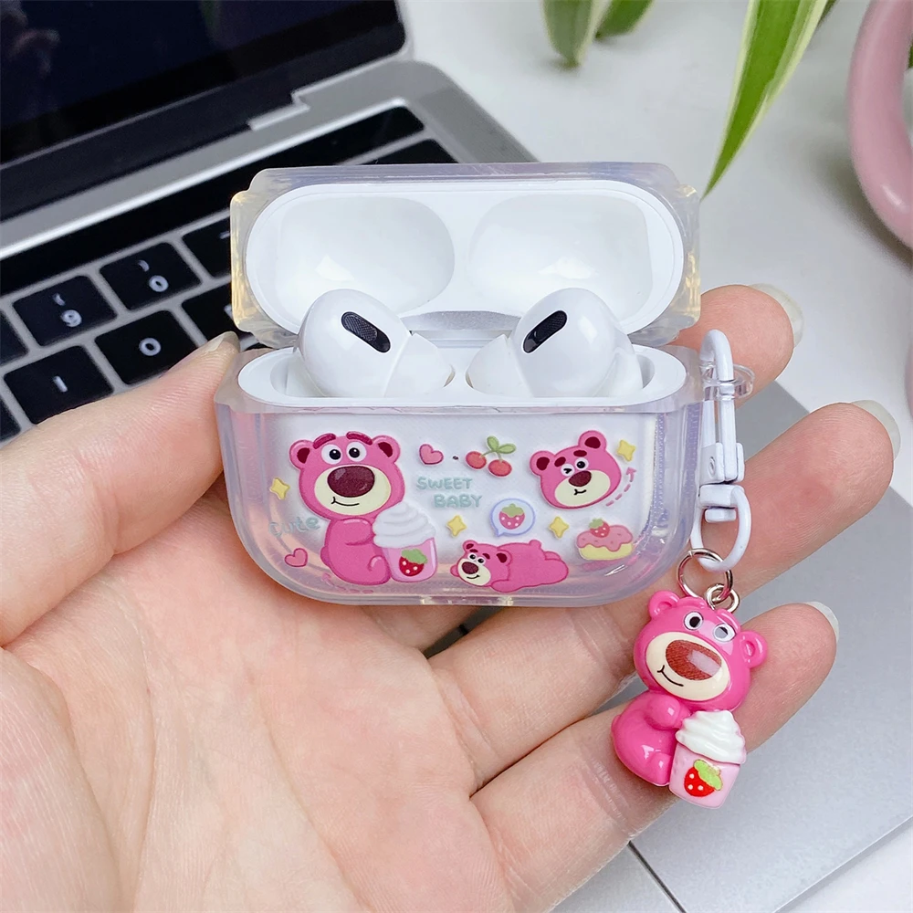 Shockproof  Case for Apple Airpods Pro2 silicone Protective Bluetooth Earphone Cover for Airpods 1 2 3 pro with Keychain Lotso