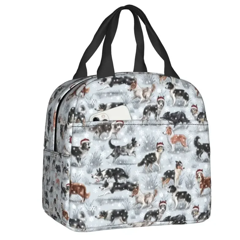 صندوق غداء كلب كولي محمول لعيد الميلاد ، متعدد الوظائف ، حيوان أليف ، حيوان ، مبرد حراري ، طعام ، معزول ، مكتب ، عمل ، لطيف