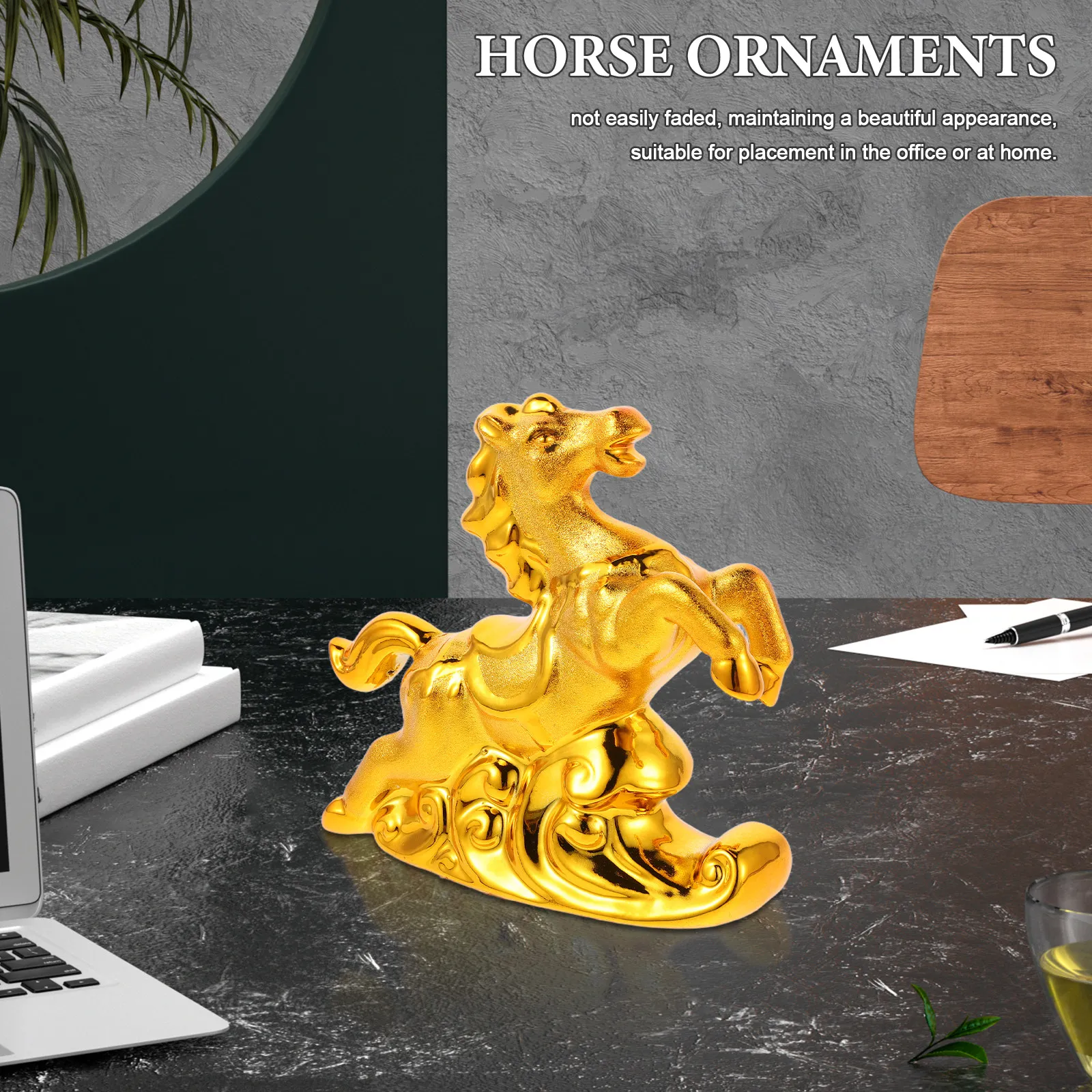 Premium Running Horse Statue 2026 Year of Horse Lucky Home Decor Tabletop Sculpture Realistic Design Sturdy Base Interior