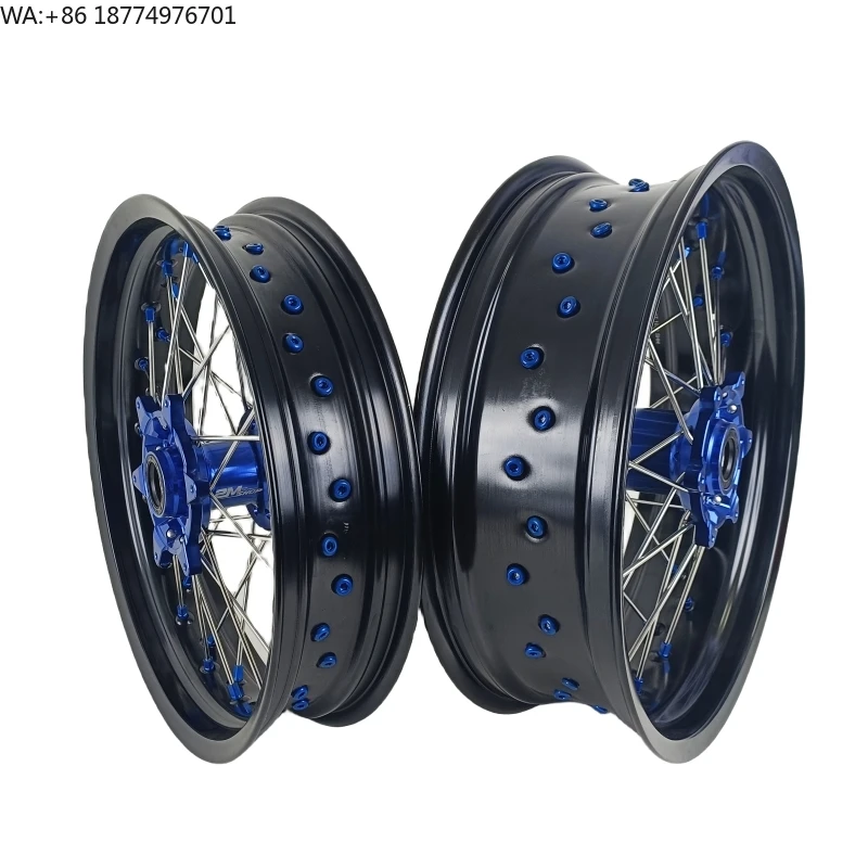 17inch Supermoto Wheels Rims Set Compatible With KTM 125 200 250 300 450 500 EXC SXF XC-F 2003-2023 Motorcycle