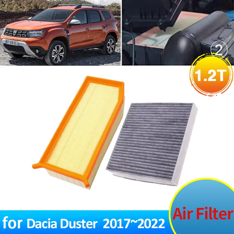 for Renault Dacia Duster II 2017 2018 2019 2020 2021 2022 HM Accessories 1.2T Air Filter Intake Engine Conditioner Filter Grid