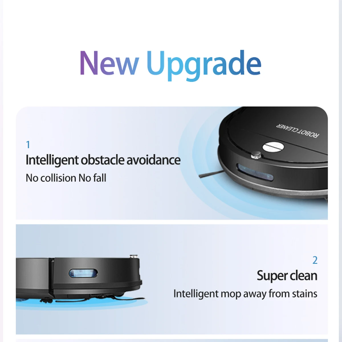 China Intelligent Mop Robot Vacuum Cleaner Prices with App Wifi Voice Control