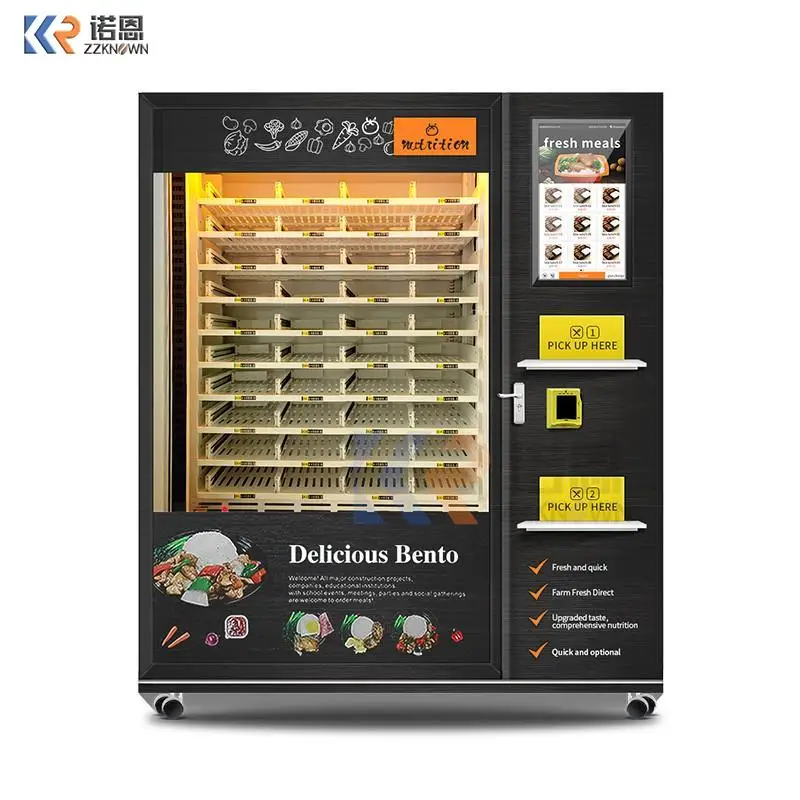 Automatic Hotting Meal Food Selling Vending Machine With Microwave Bigger Size Venidng Machine