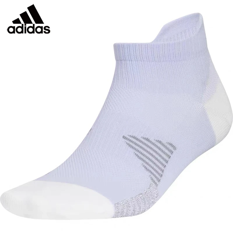 Adidas 1 Pair Unisex Low Cut Athletic Ankle Socks Cushioned Shock Absorb Breathable Sweat Wicking Sport Socks KE2452