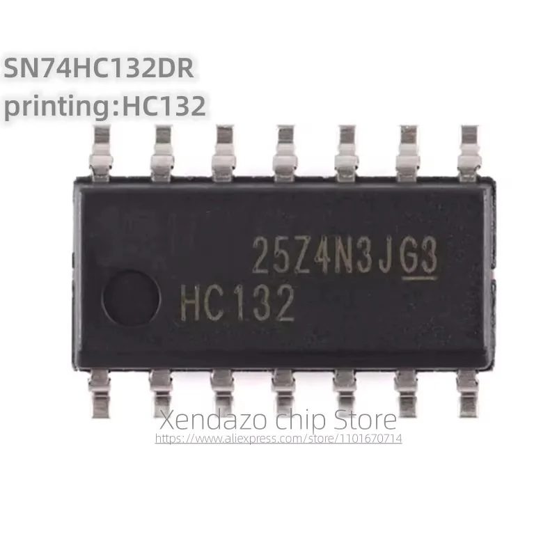 10pcs/lot SN74HC132DR printing HC132 SOP-14 package Original genuine Four channel NAND gate logic chip