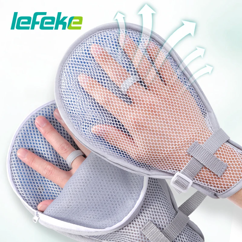 Lefeke Restraint Gloves Finger Control Mitts Hand Infection Protectors Finger Hand Fixed Gloves for Elderly Patients