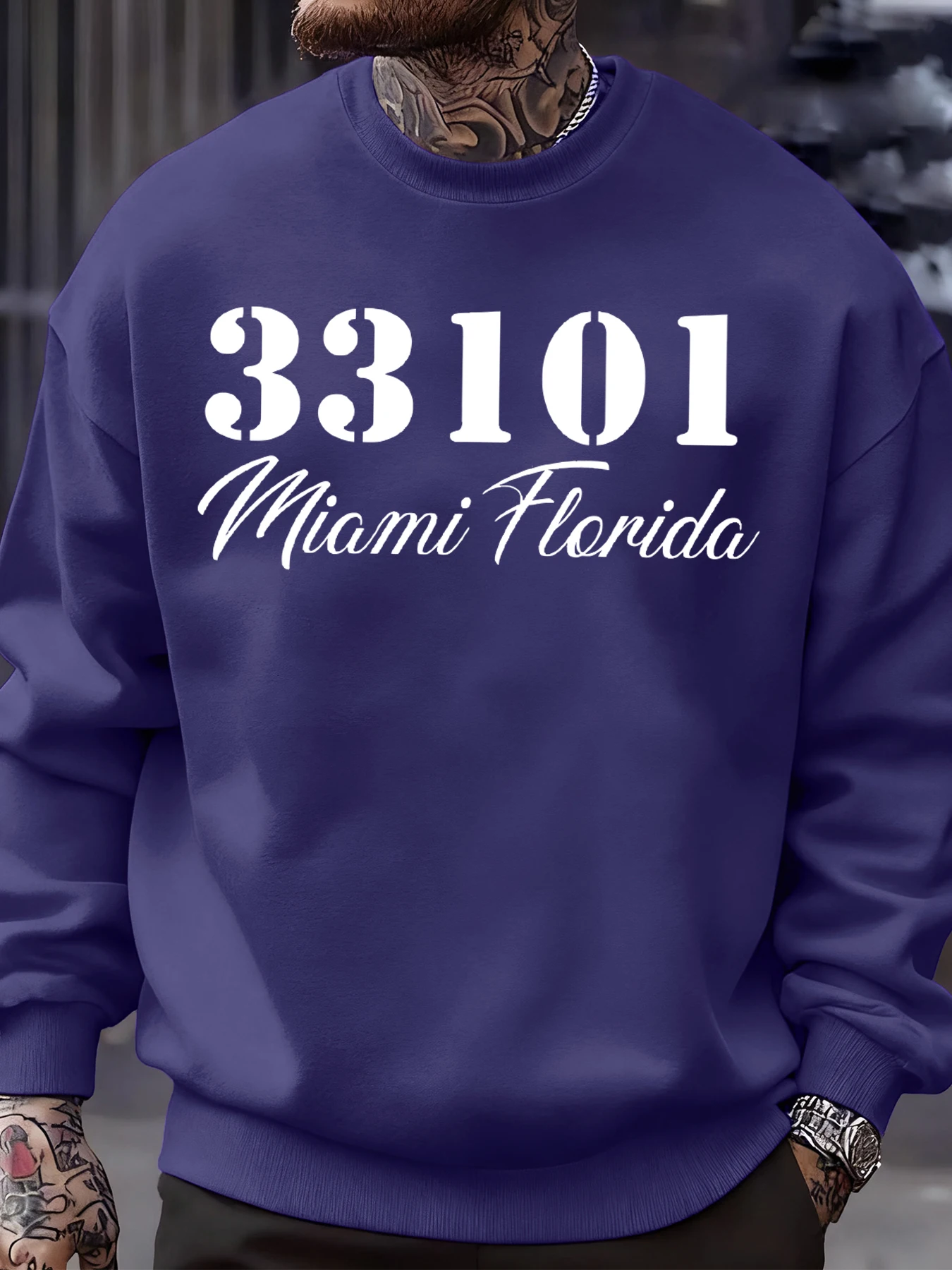 33101 ميامي فلوريدا طباعة الخريف الرجال بلوزات الشارع الهيب هوب البلوز الصوف ملابس عصرية ملابس رياضية لينة غير رسمية