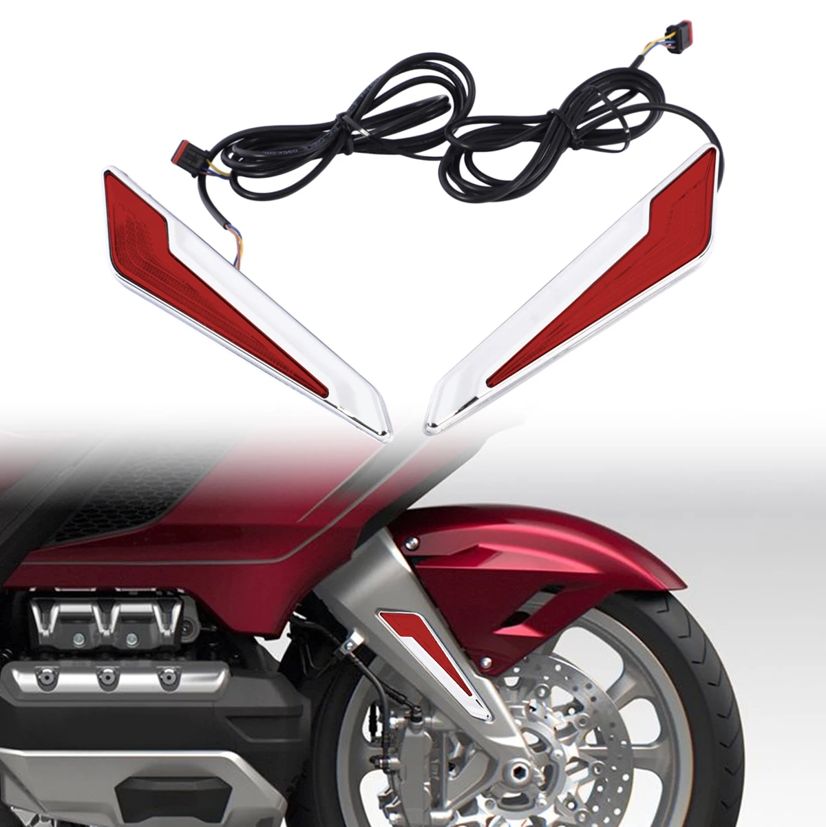 

Motorcycle Rear Saddlebag Light LED Turn Signal For Honda Goldwing 1800 GL1800 2018 2019 2020-2026 Decorative Lamp Parts