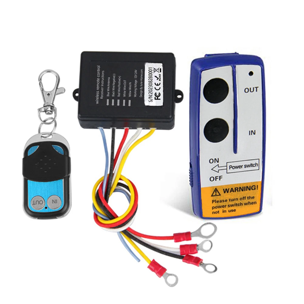 

Dual 2.4G Wireless Remote Switch Set 12V/24V Remote Control Winch Replacement Parts For Cars ATVs SUVs UTVs Trucks Trailers