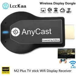 M2 Plus TV Stick Compatível com HDMI, 1080P, Display WiFi, Receptor Dongle, Anycast DLNA, Tela Compartilhada para IOS, Android, Miracast Airplay