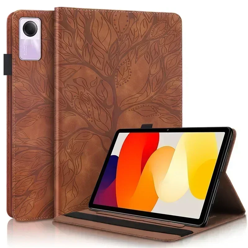 Juste en TPU souple avec arbre en relief 3D pour Xiaomi Redmi Pad, support à rabat pour tablette, étui pour Funda Redmi Pad SE, 10.61