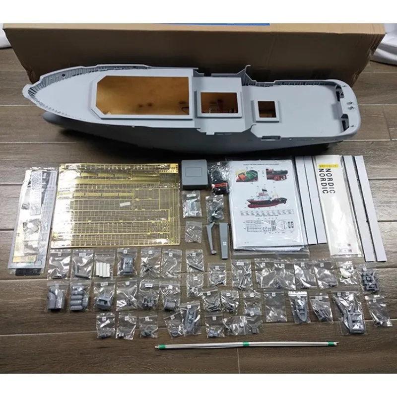 104cm RC救助タグボート 1/75 RCボートシミュレーションモデル デュアルモーター横推進システム搭載 ラジコンボートモデル おもちゃ