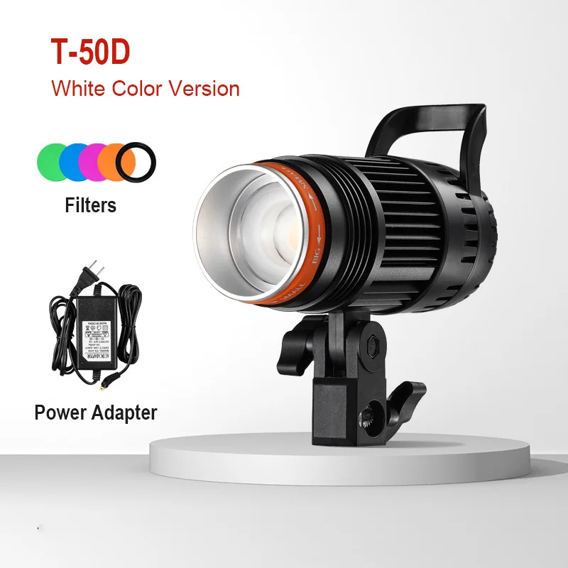 ไฟสตูดิโอถ่ายภาพ LED 50วัตต์ปรับรูรับแสงได้,ไฟวิดีโอแบบพกพาสำหรับถ่ายภาพ Tiktok Youtube Game Live