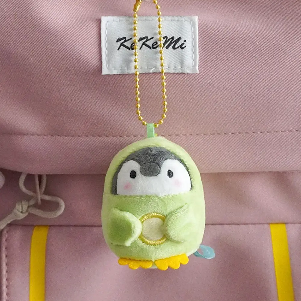 Ring Ornaments Dinosaur Hot Dog Stuffed Toy Pendant Penguin  Pendant Korean Style Key Buckle Women Key Holder Plush Key Chain