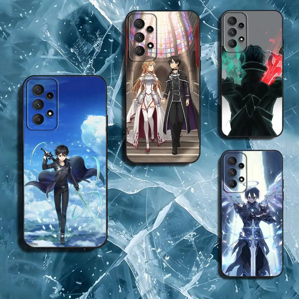 

Sword Art Online SAO Kirigaya Phone Case For Samsung Galaxy A13,A21s,A22,A31,A32,A52,A53,A71,A80,Soft Black Shell