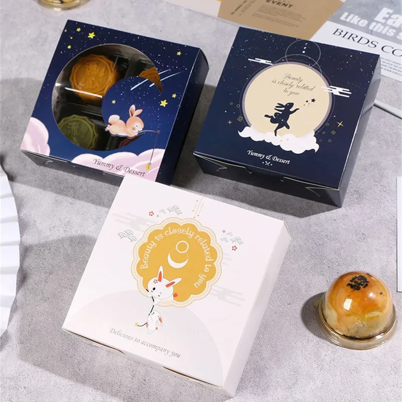 10 Stück Mooncake-Verpackungsboxen, Hersteller, Großhandel, Mitte des Herbstes, Festival, Geschenkbox, Eigelb, knusprig, 80 g, 4 Stück – Detail 5