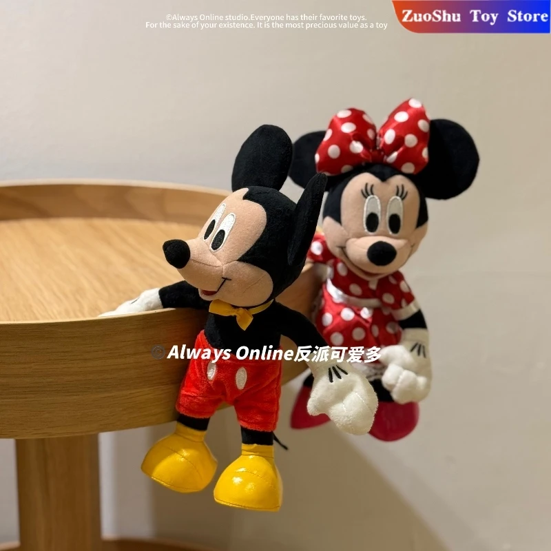 

Disney Mickey Minnie Plush Doll Toy With Skeleton Stand And Sit Ornaments Joint Movable Plush Doll Room Home Decor Gifs