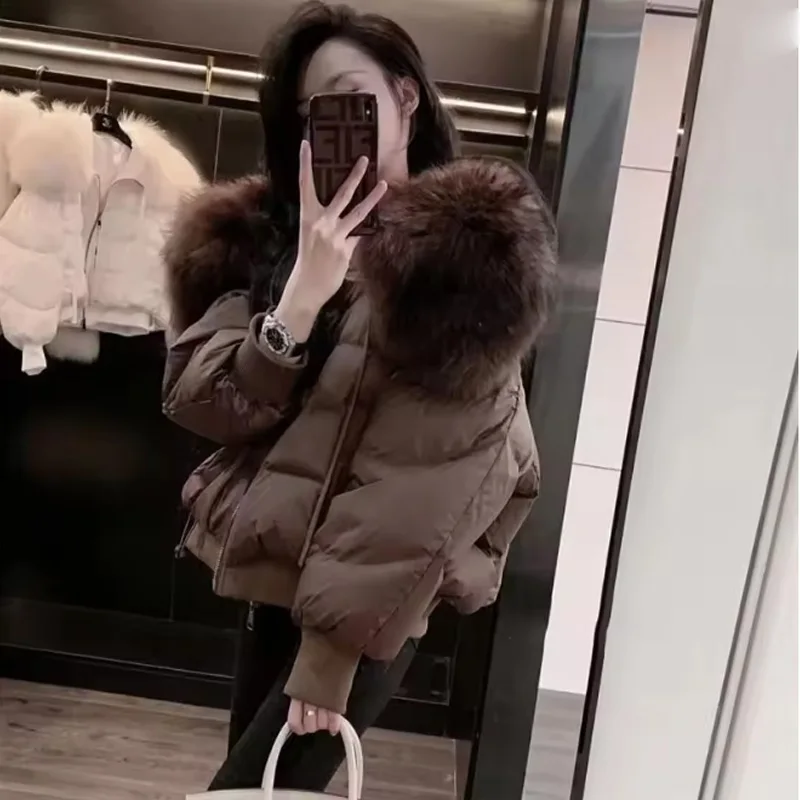 Fashion Women Long Sleeves Cotton Padded Coat Winter Solid Down Cotton Jacket 2025 Loose Casual Short Parkas Outwear Female