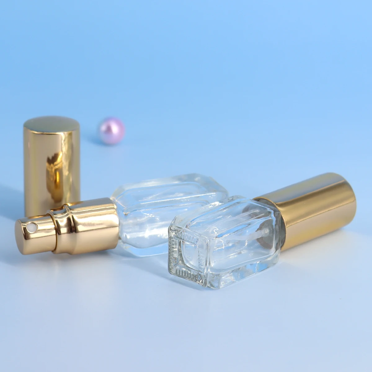 3Ml Model Transparante Vierkante Glazen Mistspuitfles 3cc Hervulbare Monster Glazen Flesjes Draagbare Mini Parfum Verstuiver 12 Stuks