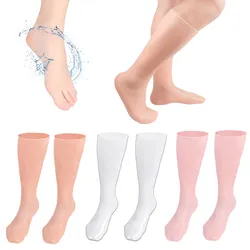 1Pair Feet/Hand Care Long Socks Gloves Moisturizing Silicone Gel Socks Foot Skin Care Hand Protectors Anti Cracking Spa Home Use