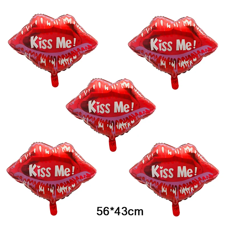 5pcs 70*66cm Lip Foil Helium Balloons For Valentine\'s Day Birthday Party Wedding Decoration Air Globos Supplies Kids Toys Gifts