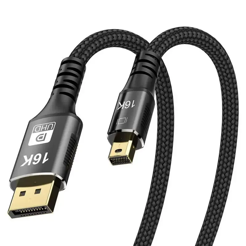 for NVME 16K HD DP2.1 Mini DisplayPort to DisplayPort Cable 8K 60Hz Monitor Computer Mutual Conversion