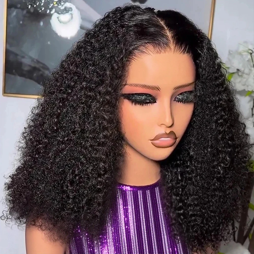 Pre Parted 13X4 Lace Front Bob Wig - باروكات شعر طبيعي مموج مسبقًا بدون
