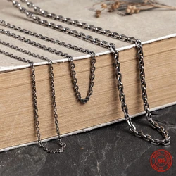 YIZIZAI 100% 925 Sterling Silver Classic Gothic Style Link Chain Unisex Style Fashion Silver Chain For Pendant