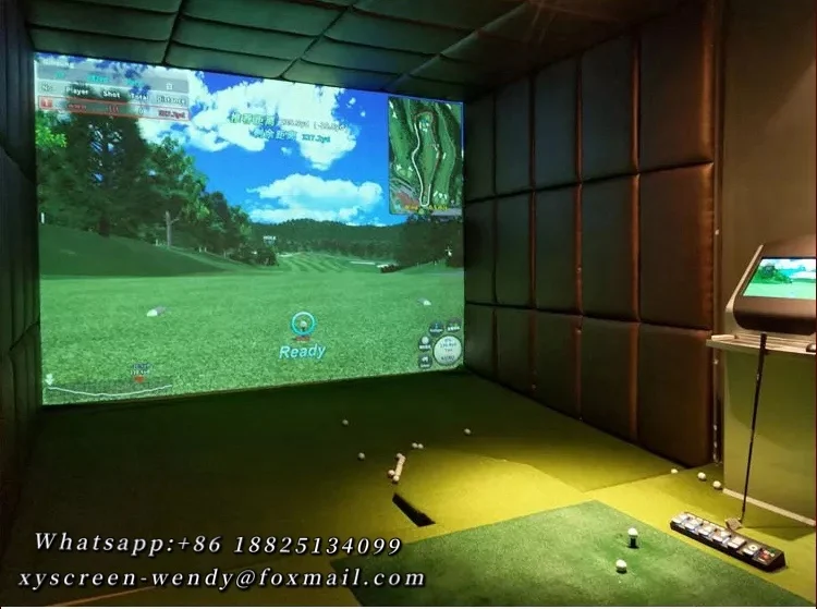 Baru XYScreen 3D Golf latihan Net Indoor Simulator dampak proyektor layar Golf memukul