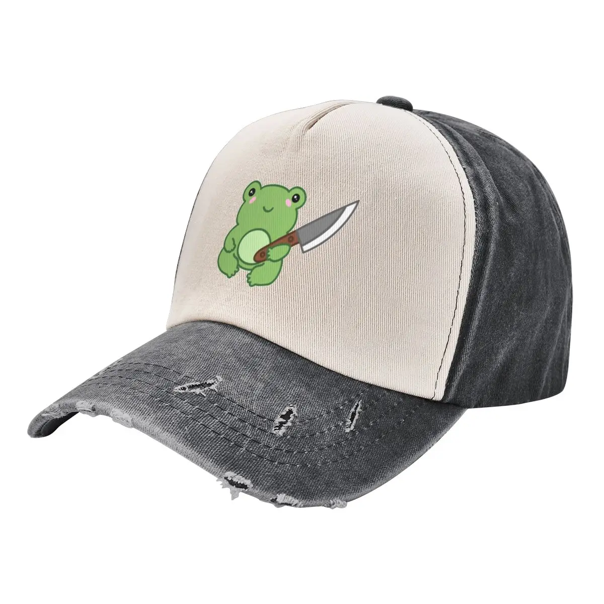 

Frog With A Knife Baseball Cap Snapback Cap tea Hat Men's Luxury Women's