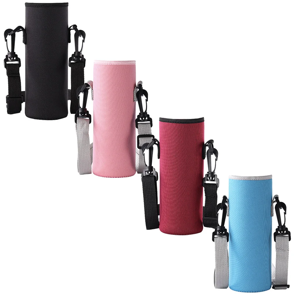 

4pcs Reusable Cloth Covers Insulated Bottle Holders For Gym Sports Travel Washable Bottle Carrier Bags With Handle For Small