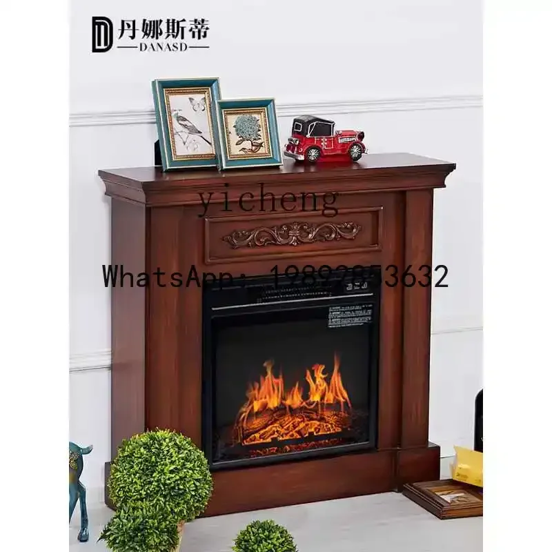LYY American porch fireplace cabinet European villa living room atomizing decorative fireplace household