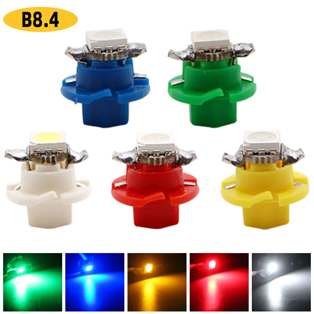 B8.4 10PCS 12V Led Car Gauge 5050 LED Speedo Dashboard Dash Map Warning Interior Light Bulb White Blue Red Green Yellow