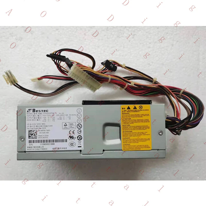 

WW 043F30 43F30 For DELL Inspiron 580S 560S 545S Small Chassis Power Supply 250W