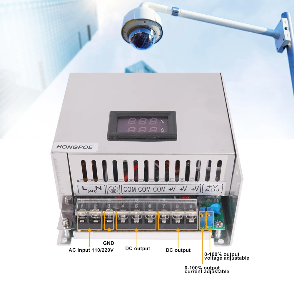 Imagem -03 - Fonte de Alimentação de Display Digital Ajustável 1000w 012v 15v 24v 30v 36v 48v 72v 85v 90v Smps cc 110v 150v 200v