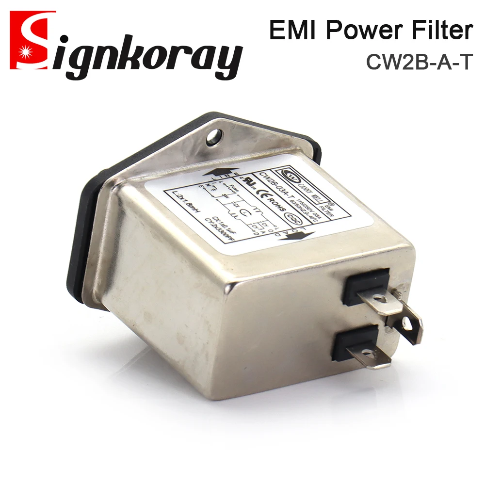 SignkoRay CANNY WELL EMI Power Filter CW2B-3A / 6A / 10A-T with Rocker Switch + Socket Connector